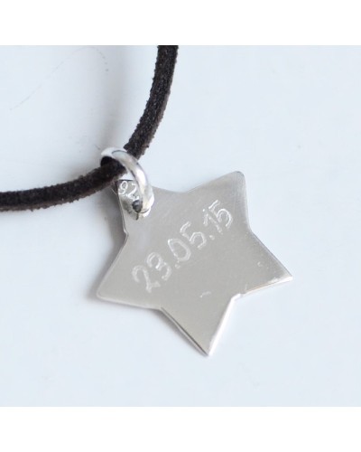 Collar con colgante de estrella de plata
