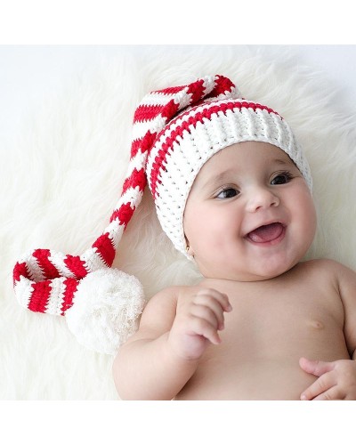 Gorro duende Navidad rojo y blanco