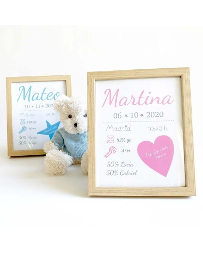 Cuadrito nacimiento bebe niño