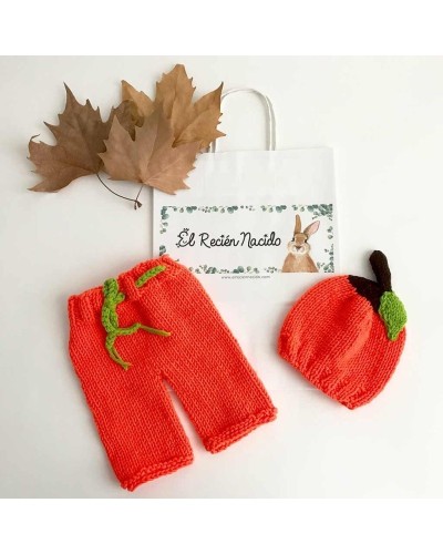 Conjunto crochet bebe. Disfraz halloween