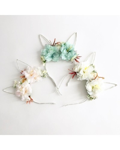 Diadema orejitas con flores