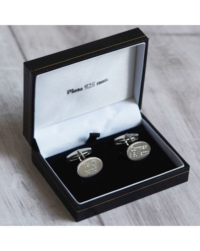 Gemelos de plata grabados con el nombre