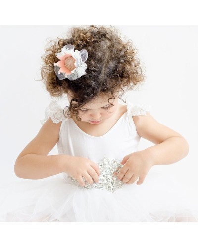 Vestido de princesa con cinturon de brillantes