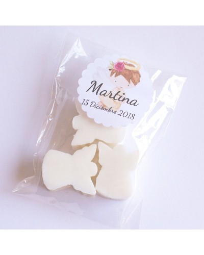 6 bolsitas con jabones angelito para invitados