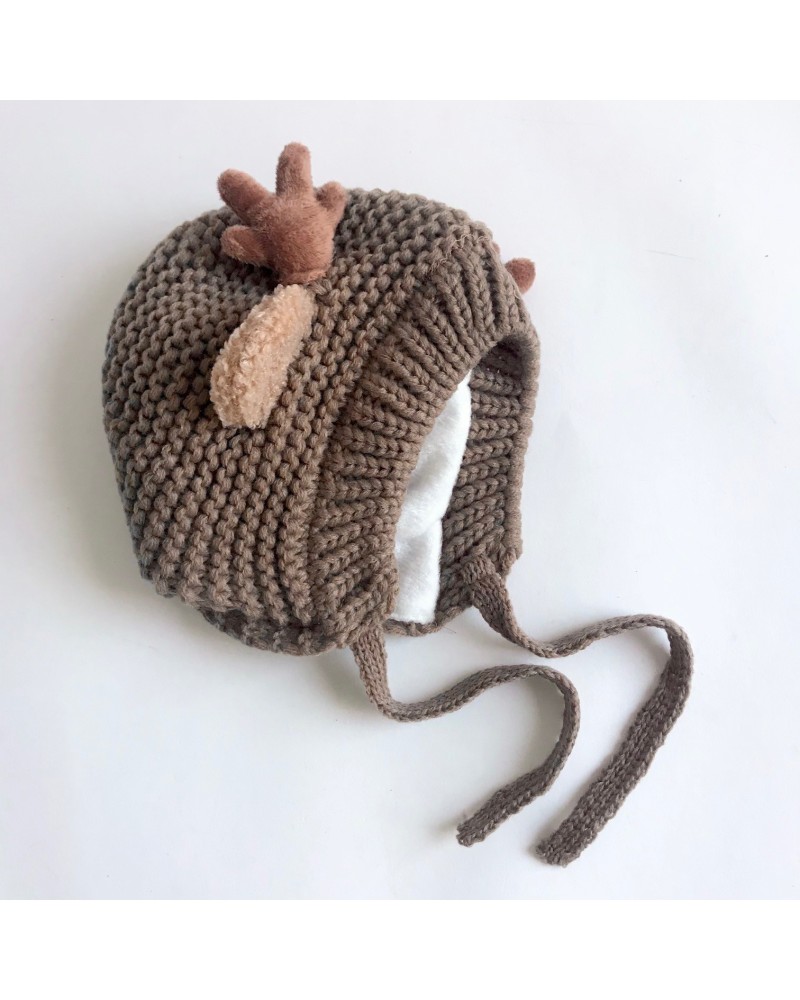 Gorro reno para bebé de crochet