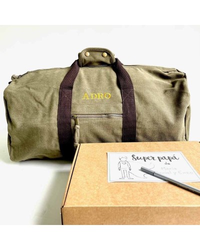 Regalo original día del padre bolsa de viaje con iniciales