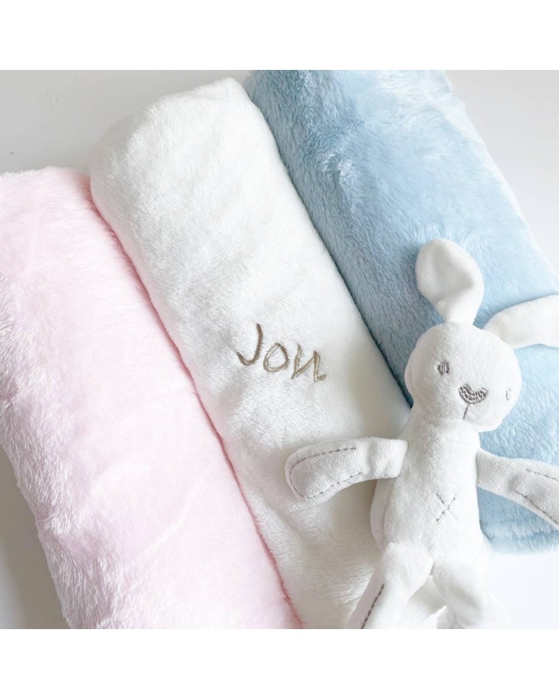 Manta polar para bebés para bordar con nombre