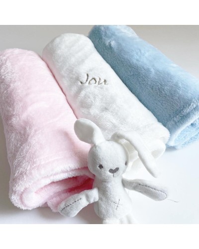 Manta polar para bebés para bordar con nombre