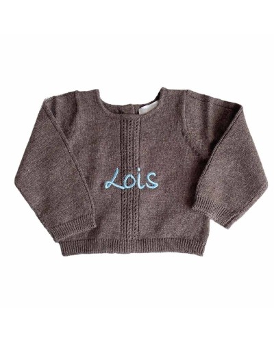 Canastilla para bordar con el nombre del bebé