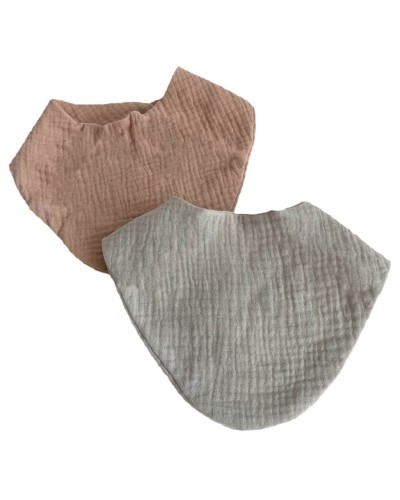 Babero tipo bandana de algodón orgánico bambú
