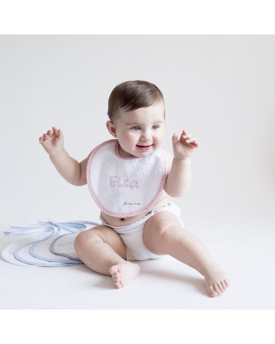 Babero para el bebé personalizado con su nombre