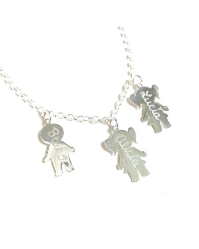 Pulsera de plata con nombre de los hijos