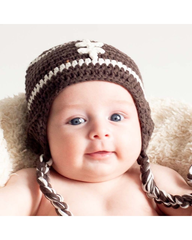Gorro crochet para bebé Rugby
