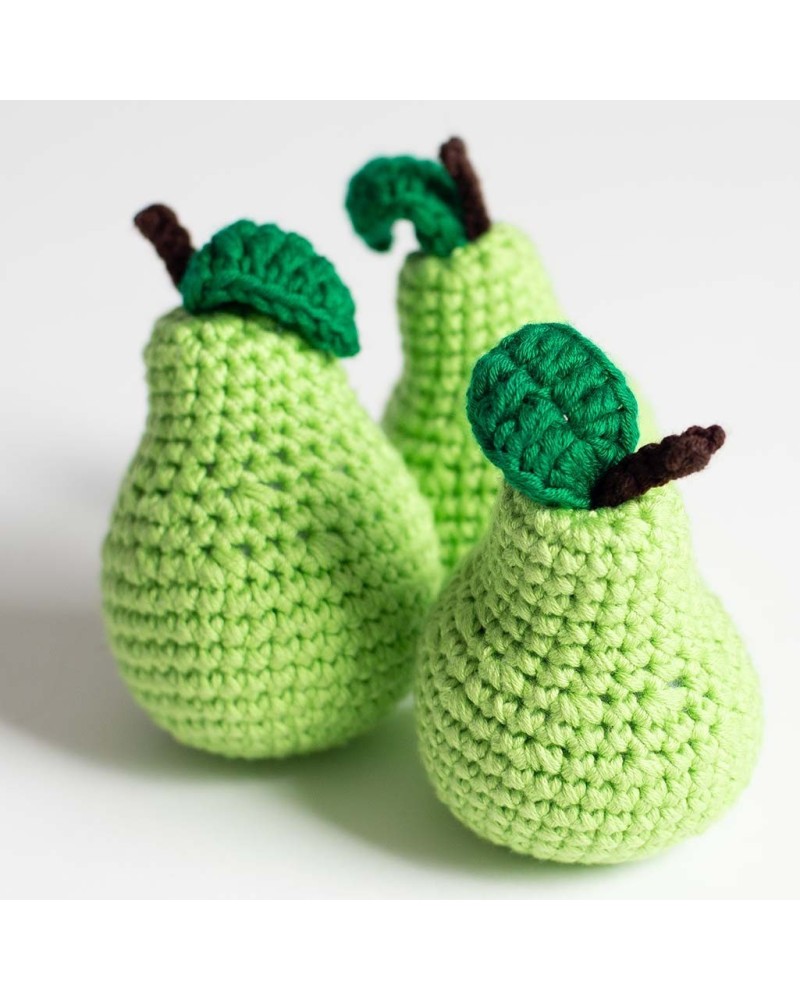 Peras de crochet hechas a mano