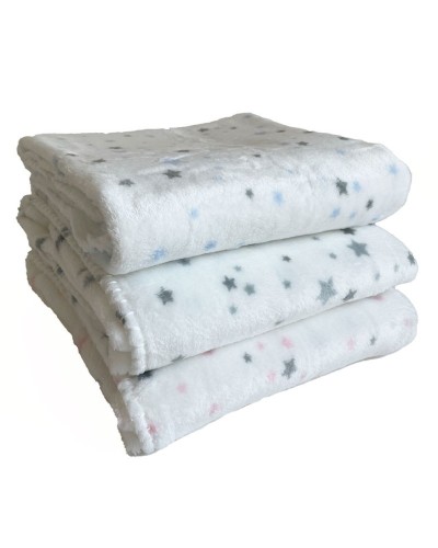 Manta polar con estrellas para bebés