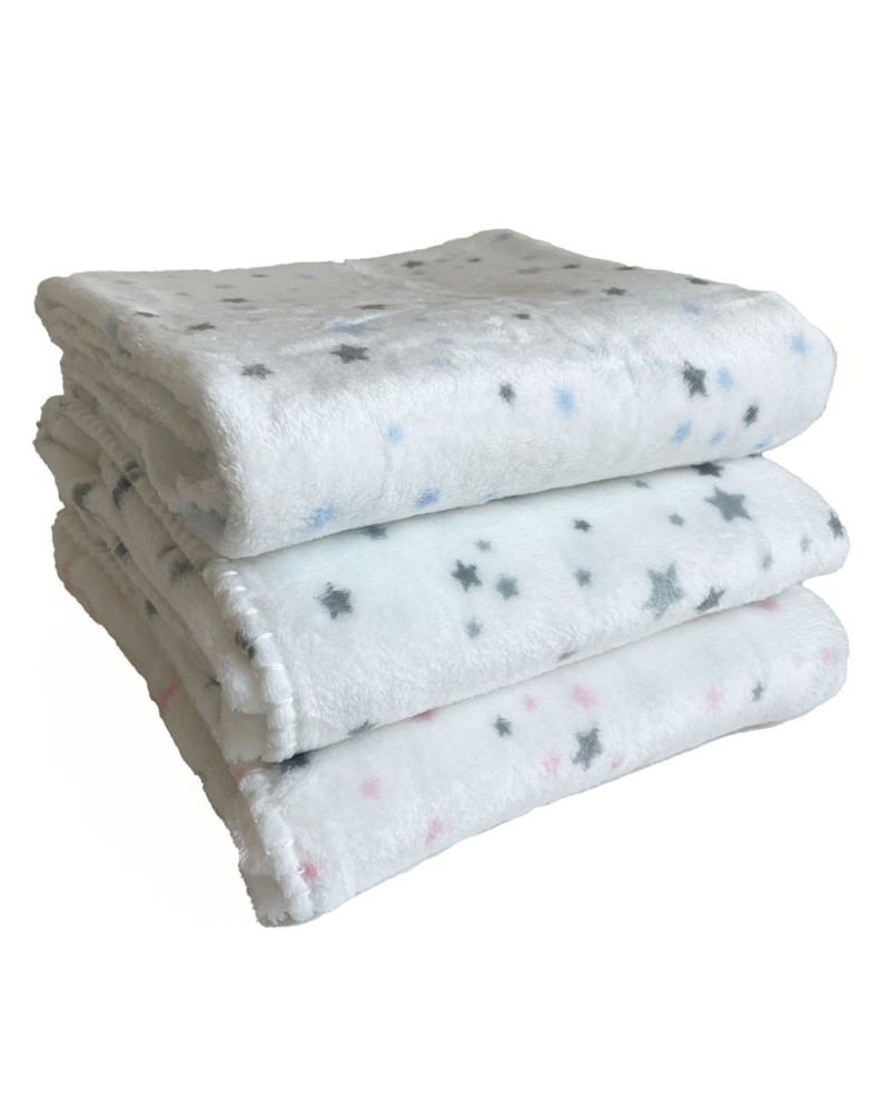 Manta polar con estrellas para bebés