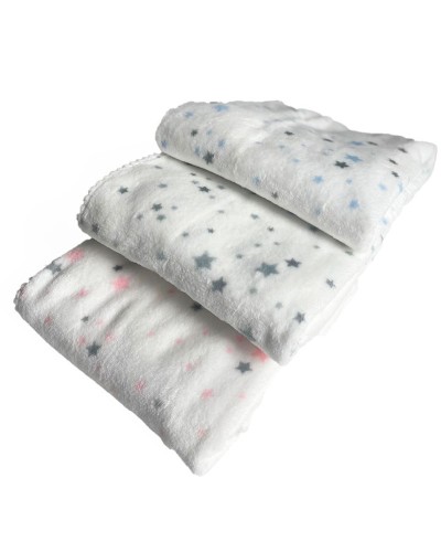 Manta polar con estrellas para bebés
