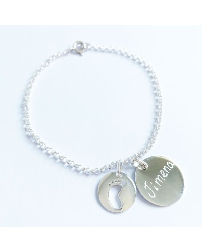Pulseras personalizadas de plata para regalar el día de la madre