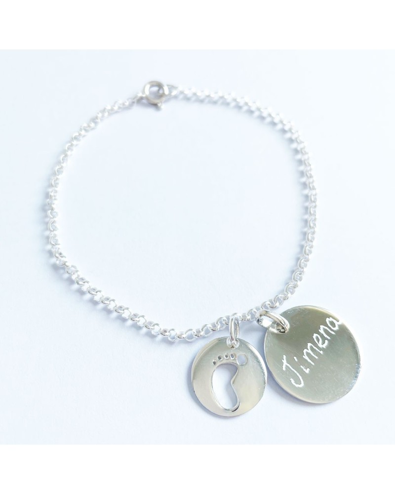 Pulseras personalizadas de plata para regalar el día de la madre