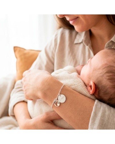 Pulseras personalizadas de plata para regalar el día de la madre