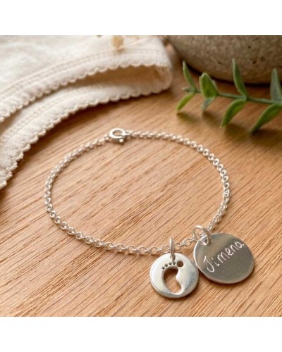 Pulseras personalizadas de plata para regalar el día de la madre