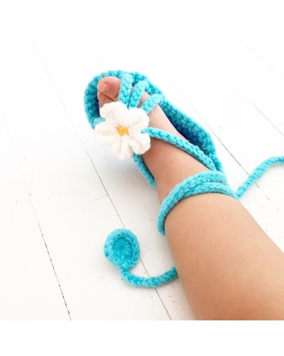 Sandalia de crochet para bebes