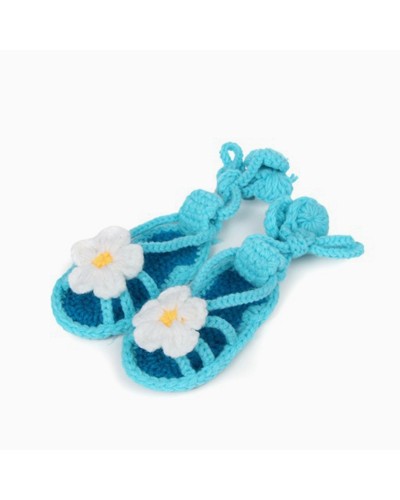 Sandalia de crochet para bebes