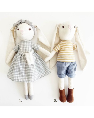 Peluche estilo vintage para bordar con el nombre