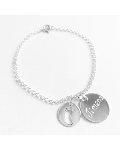 Pulseras personalizadas de plata para regalar el día de la madre