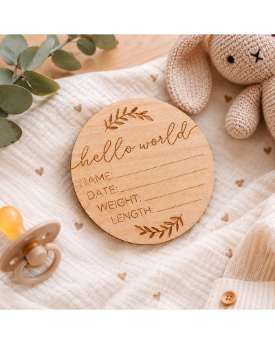 Medallón con mensaje de madera como regalo solidario