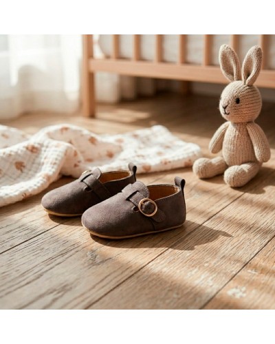 Zapatos bebé gris con suela flexible 3-6 meses