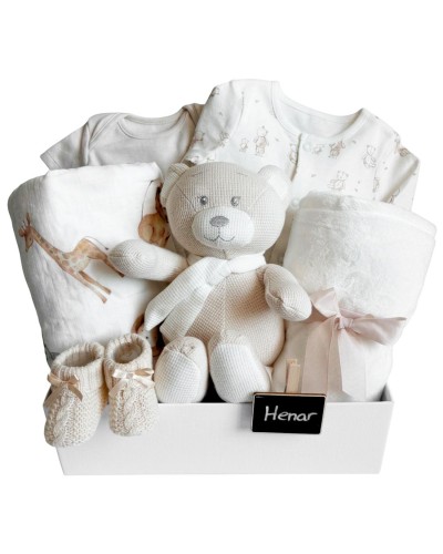 Canastilla Bebé Personalizada con Manta y Peluche