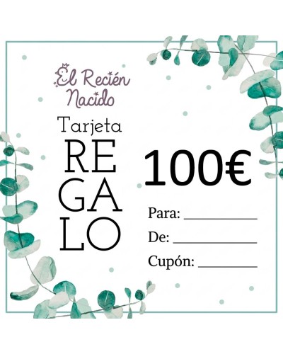Tarjeta Regalo Bebé de 100 € Sin Caducidad | El Recién Nacido