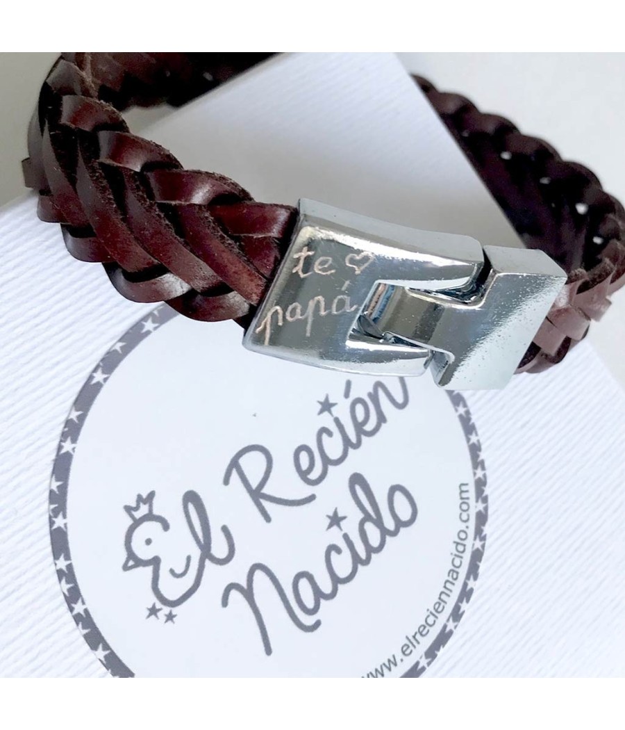 Brazalete de cuero marr Brazalete de cuero marr