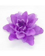 Flor clip violeta para bebe