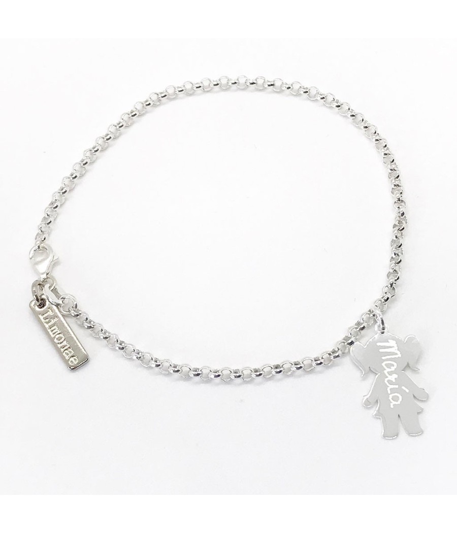 Pulsera Plata con 1 figura