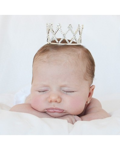 Corona tiara de brillantes para bebé