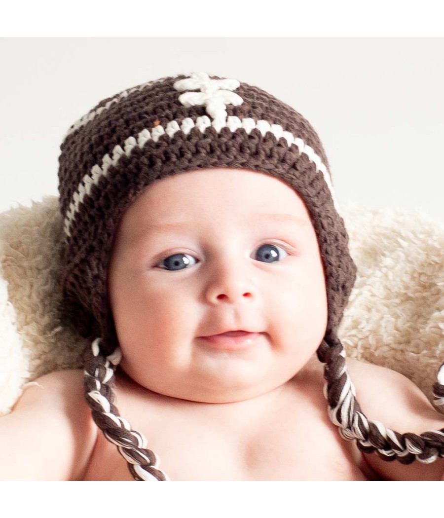 Gorro crochet para bebé Rugby