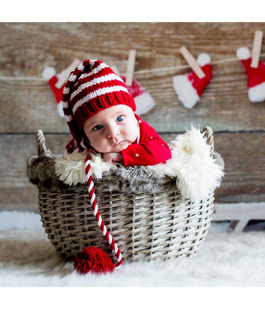 Gorro crochet Navidad bebe...