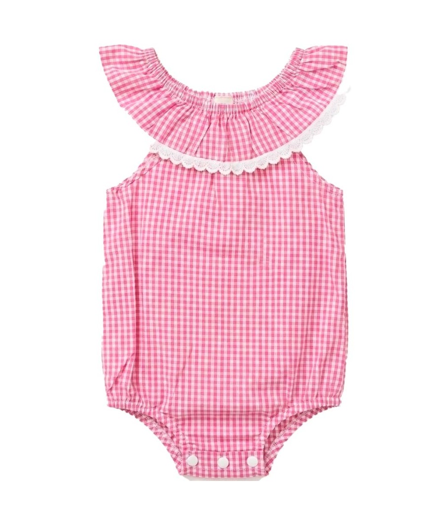 Ranita bebe vichy rosa...