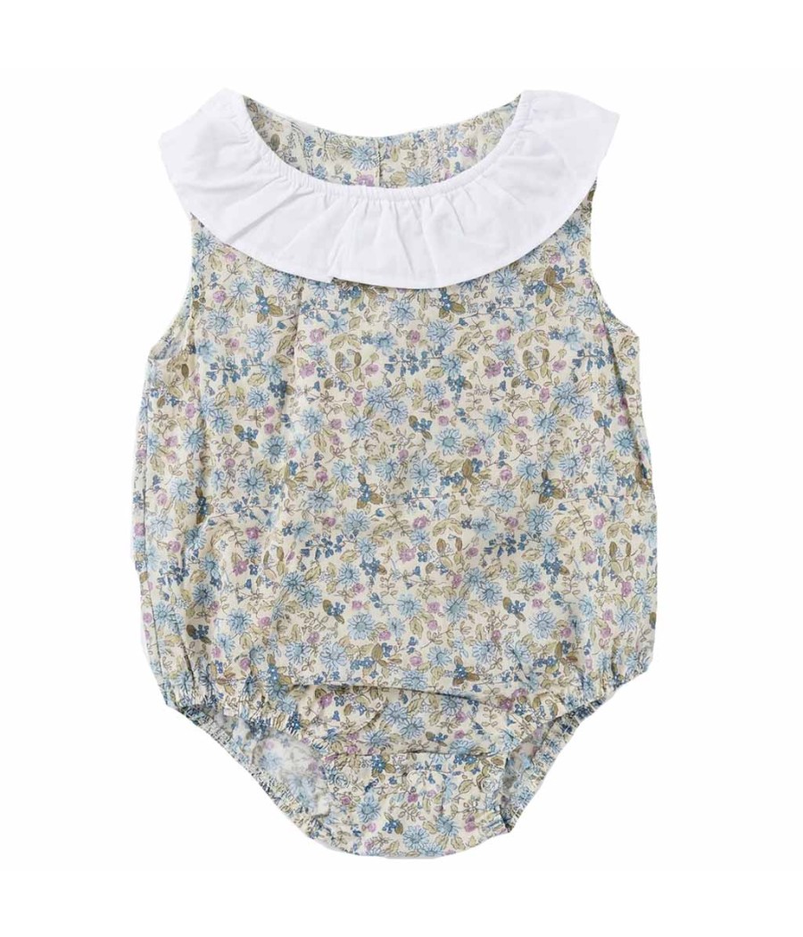 Pelele de flores con cuello