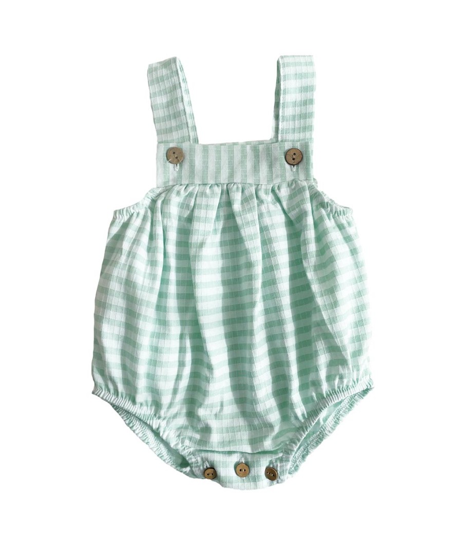 Pelele de rayitas color menta